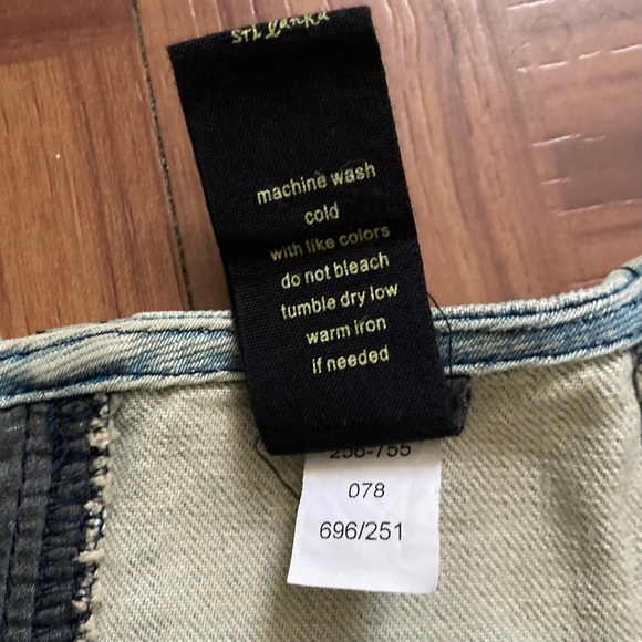 Vintage Y2K Denim Bustier Corset Top Acid Wash Women’s 10 London Jean - Picture 4 of 8